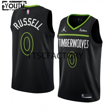 NBA Børn Trøje Minnesota Timberwolves DAngelo Russell 0 Jordan 2022-23 Statement Edition Sort Swingman NBA Børn Trøje Minnesota Timberwolves DAngelo Russell 0 Jordan 2022-23 Statement Edition Sort Swingman